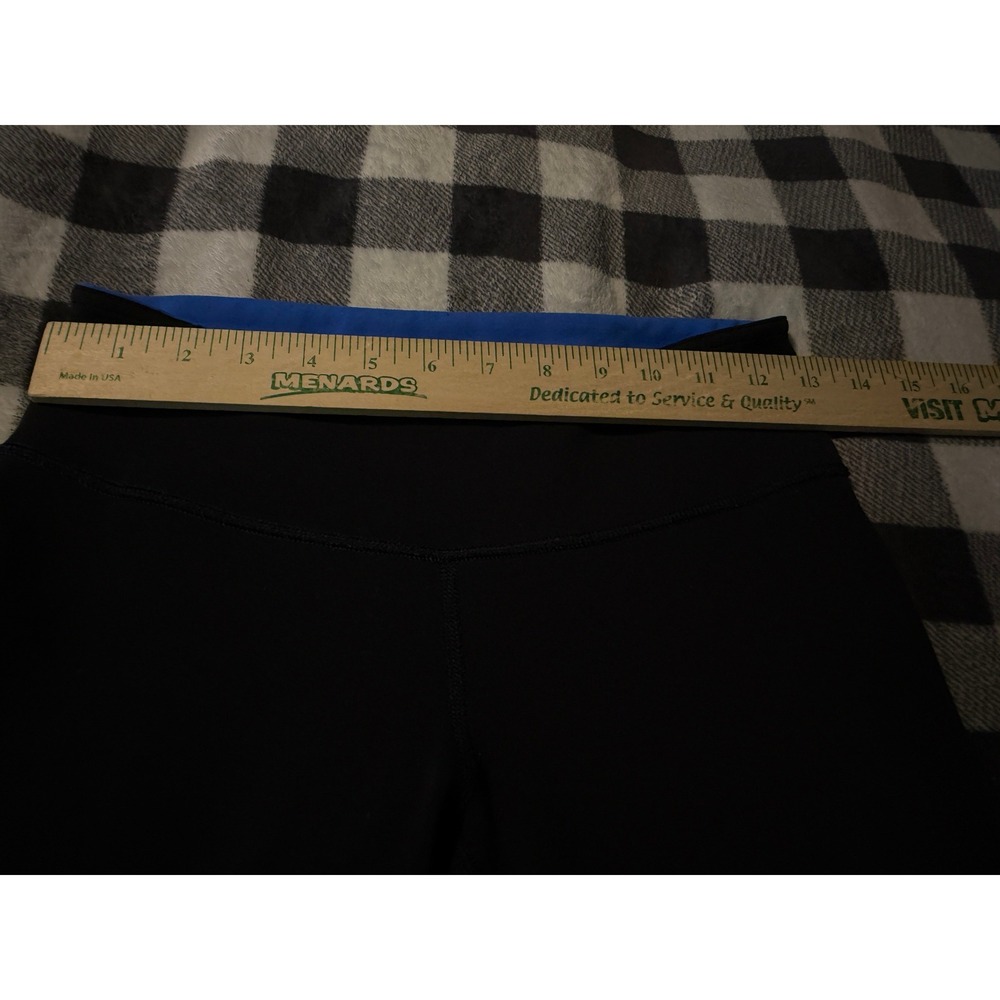 Lululemon Wunder Under Crop Reversible Leggings Black Electric Blue Size 6 - Picture 7 of 16